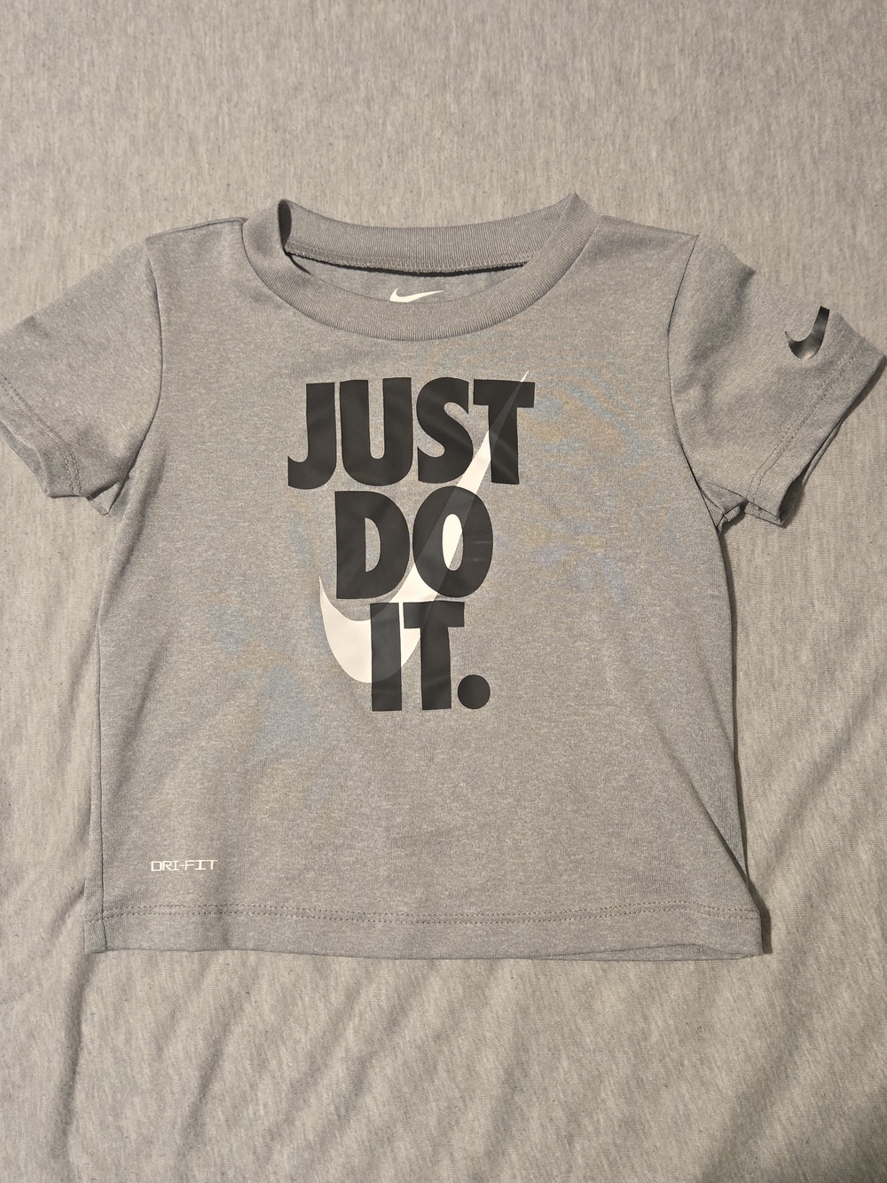 Nike Kids' Gray 'Just Do It.' Dri-FIT Tee 24mo.
